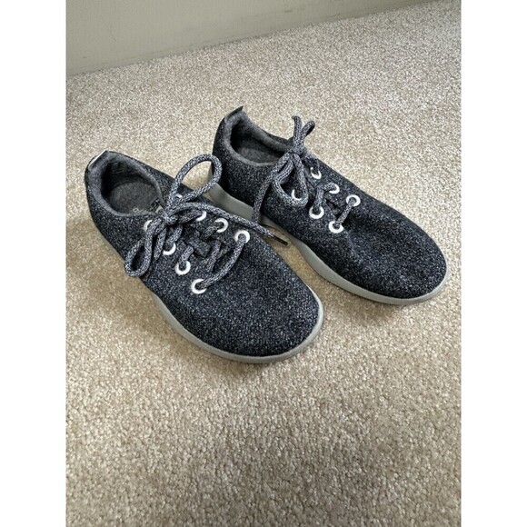 Allbirds Merino Wool Running Sneakers Heather Dark Natural Grey 7 - Picture 1 of 8
